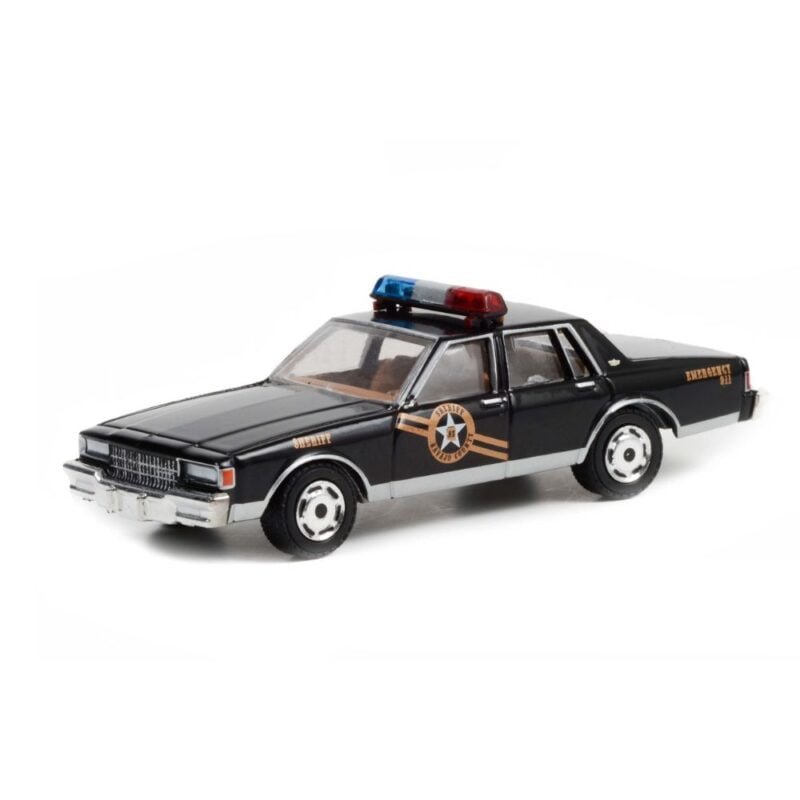 Miniatura coche policía Chevrolet Caprice Classic 1981 negro - Navajo County, Arizona Sheriff de la película Thelma & Louise a escala 1/64 Greenlight