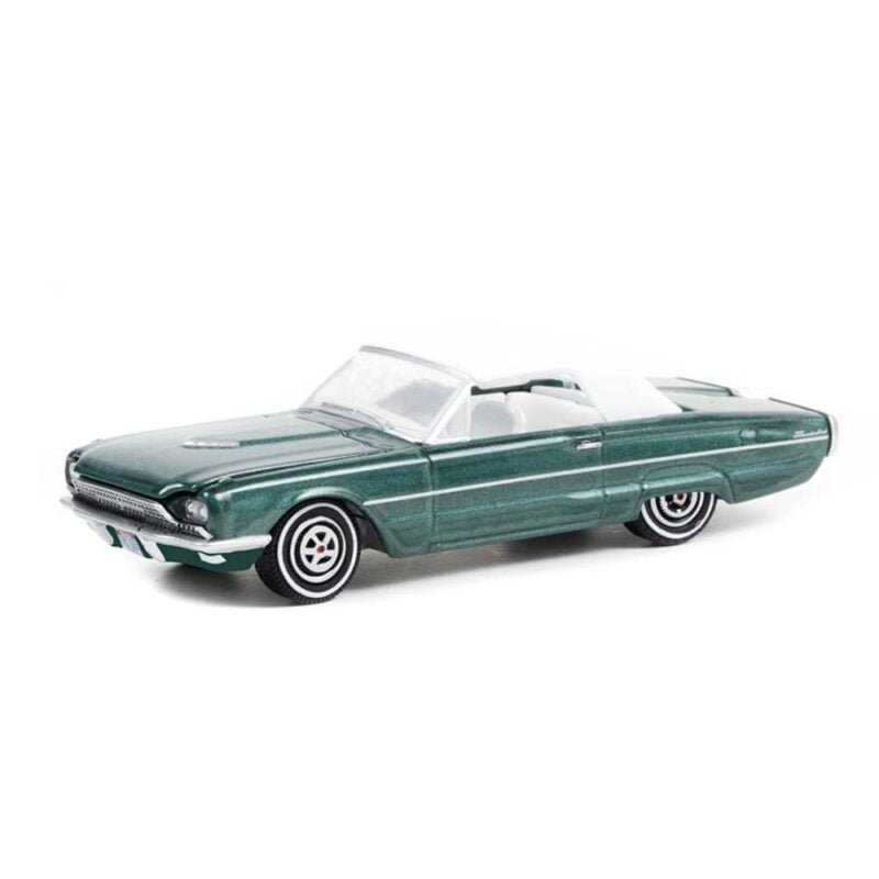 Coche miniatura Ford Thunderbird 1966 verde menta descapotado de la película Thelma & Louise a escala 1/64 Greenlight