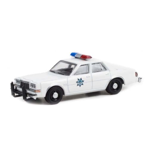Miniatura coche de policía Gran Fury 1982 blanco - Arizona Highway Patrol de la película Thelma & Louise a escala 1/64 Greenlight