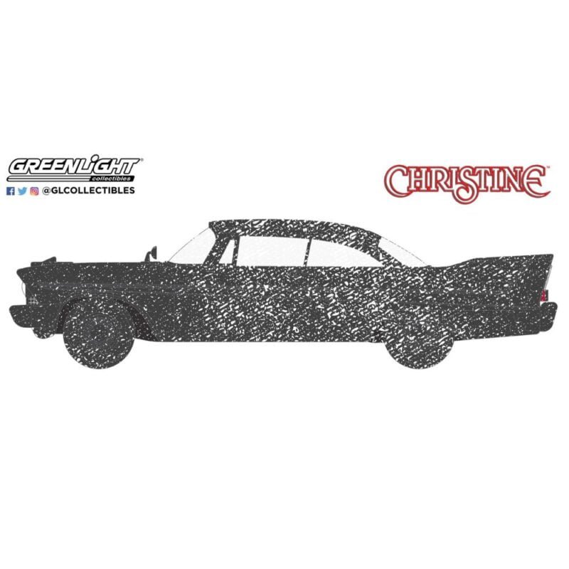 Ilustración coche Plymouth Fury 1959 versión calcinada de la película Christine Greenlight