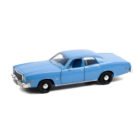 Miniatura coche Plymouth Fury 1977 Detective Junkin azul de la película Christine a escala 1/24 Greenlight