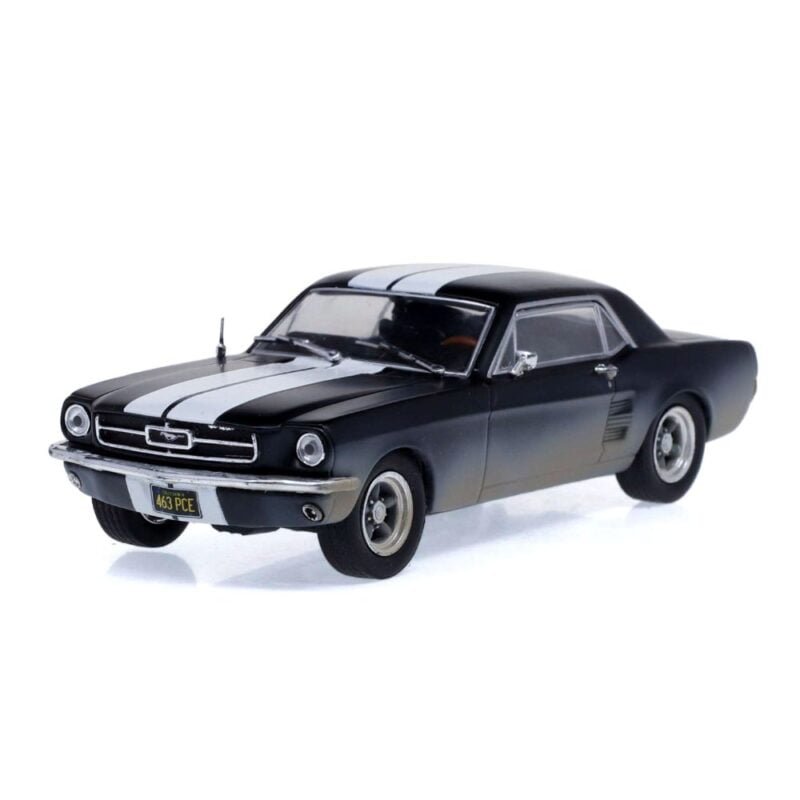 Coche miniatura Ford Mustang Coupe 1967 negro sucio de la película Creed 2 a escala 1/43 Greenlight