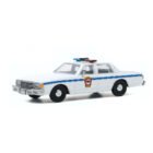 Miniatura coche policía Chevrolet Caprice 1980 Punxsutawney Police de la película El día de la marmota a escala 1/43 Greenlight