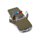 Miniatura coche Plymouth Fury 1977 verde U.S. Army Police de la serie El Equipo A a escala 1/18 Greenlight cenital