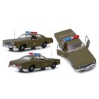 Miniatura coche Plymouth Fury 1977 verde U.S. Army Police de la serie El Equipo A a escala 1/18 Greenlight