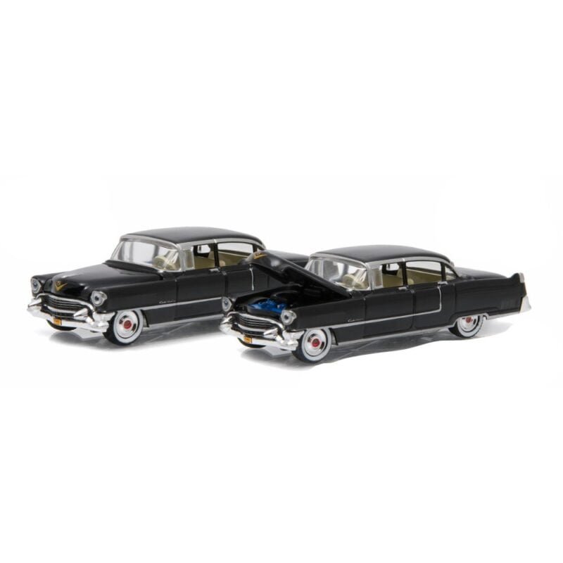 Miniatura coche Cadillac Fleetwood Serie 60 1955 negro de la película El Padrino a escala 1/64 Greenlight