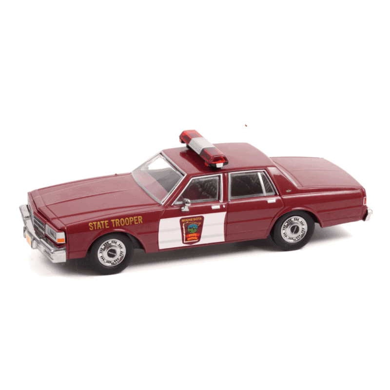 Miniatura coche policía Chevrolet Caprice 1987 Policía de Minnesota rojo película Fargo a escala 1/43 Greenlight