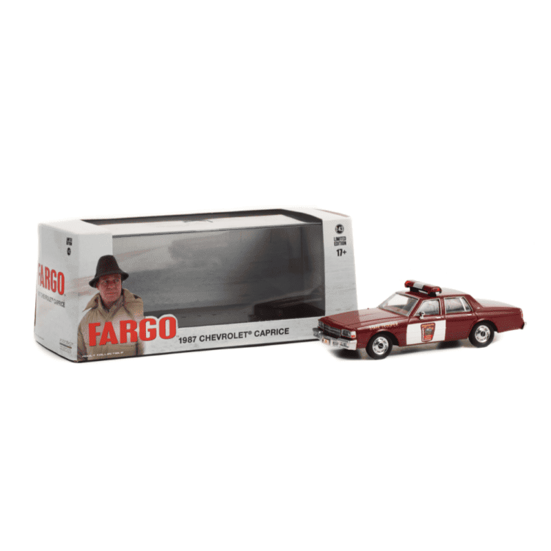 Miniatura coche policía Chevrolet Caprice 1987 Policía de Minnesota rojo película Fargo a escala 1/43 Greenlight