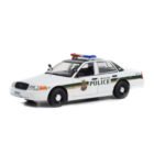 Miniatura coche policía Ford Crown Victoria Police Interceptor 2006 blanco serie Fargo a escala 1/24 Greenlight
