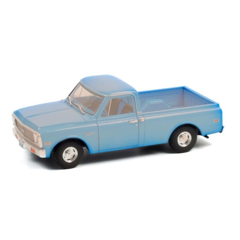 Miniatura camioneta Chevrolet C-10 1974 azul de la película La Matanza de Texas a escala 1/24 Greenlight