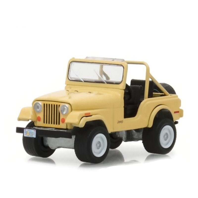 Miniatura coche todoterreno Jeep CJ-5 1980 amarillo de la serie Los Ángeles de Charlie a escala 1/64 Greenlight