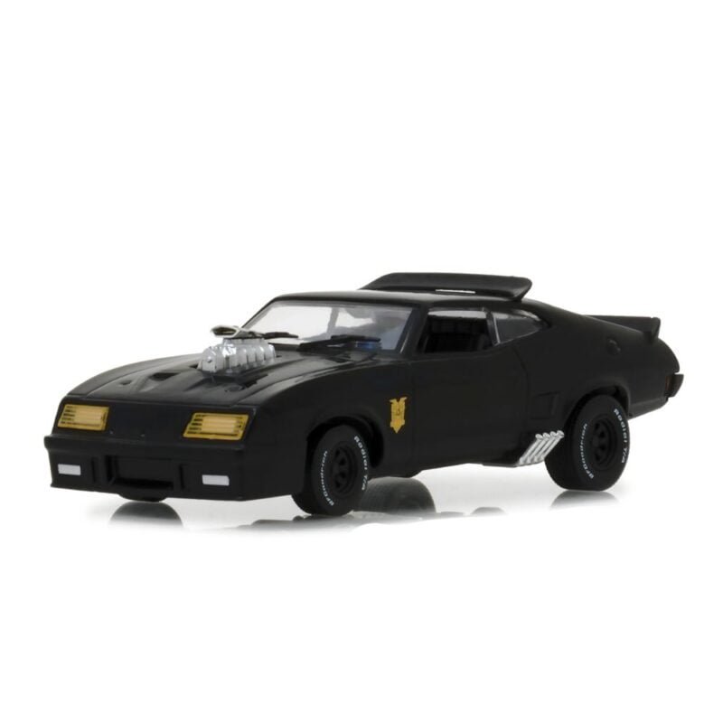 Miniatura coche Ford Falcon XB V8 1979 Interceptor negro de la película Mad Max a escala 1/43 Greenlight