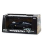 Miniatura coche Ford Falcon XB V8 1979 Interceptor negro de la película Mad Max a escala 1/43 Greenlight con caja de cartón expositora