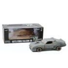 Miniatura coche Ford Falcon XB V8 1979 Interceptor negro sucio de la película Mad Max a escala 1/18 Greenlight con caja de cartón expositora