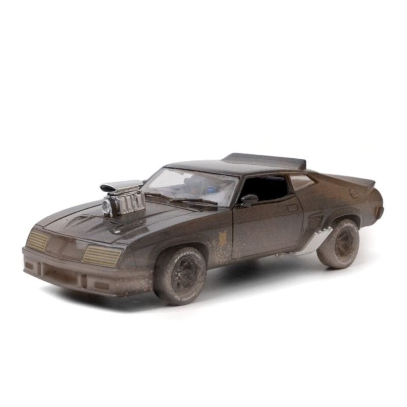 Miniatura coche Ford Falcon XB V8 1979 Interceptor negro sucio de la película Mad Max a escala 1/24 Greenlight