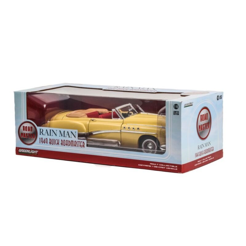 Miniatura coche Buick Roadmaster 1949 beige película Rain Man a escala 1/18 Greenlight