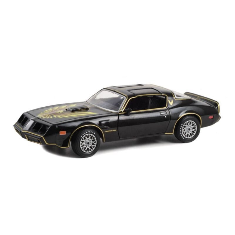 Miniatura coche Pontiac Firebird Trans Am 1979 negro película Rocky 2 a escala 1/24 Greenlight