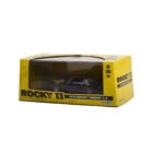 Miniatura coche Pontiac Firebird Trans Am 1979 negro película Rocky 2 a escala 1/43 en embalaje de urna con soporte Greenlight