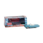 Coche miniatura Ford Thunderbird 1966 verde menta descapotado de la película Thelma & Louise a escala 1/43 en embalaje de urna con soporte Greenlight