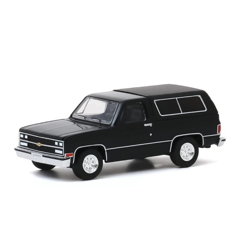 Miniatura coche camioneta negra Chevrolet Blazer 1989 de la película Ace Ventura: Detective de mascotas a escala 1/64 Greenlight