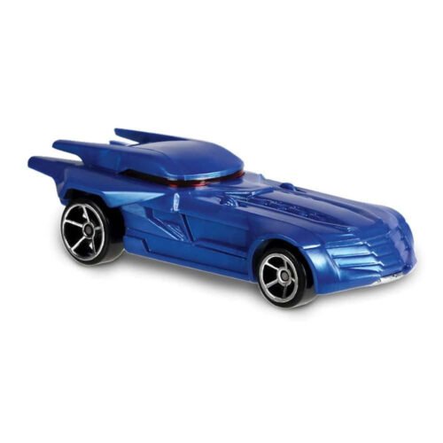 Miniatura coche azul Batmobile 2019 de la serie animada Batman a escala 1/64 Hot Wheels