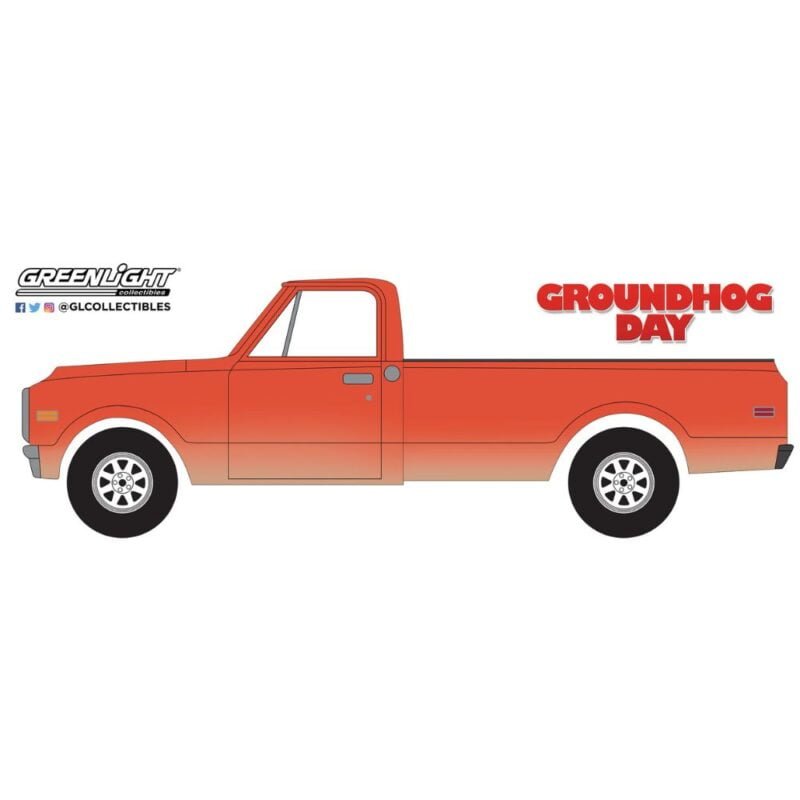 Ilustración coche camioneta Chevrolet C-10 1971 de la película El Día de la Marmota Greenlight