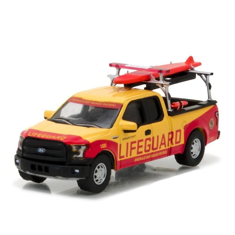 Miniatura coche camioneta Ford F-150 2016 de la película Los Vigilantes de la Playa a escala 1/64 Greenlight