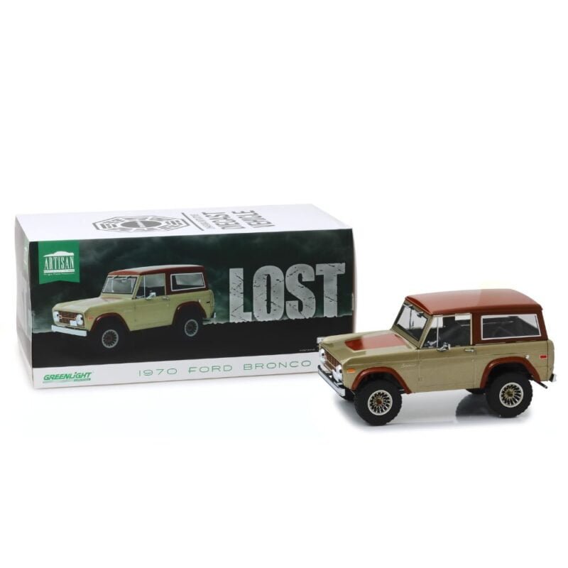 Coche todoterreno Ford Bronco 1970 de la serie Lost a escala 1/18 Greenlight