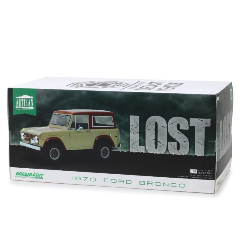 Coche todoterreno Ford Bronco 1970 de la serie Lost a escala 1/18 Greenlight