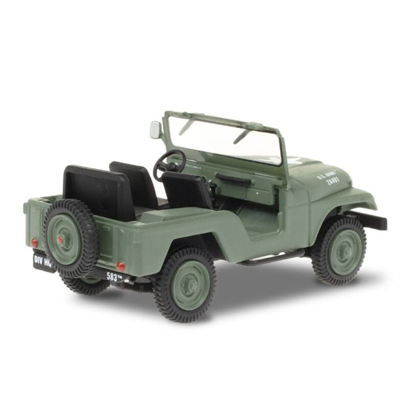 Miniatura coche todoterreno ejército verde militar Jeep Willys M38 A1 1952 de la serie MASH a escala 1/43 Greenlight