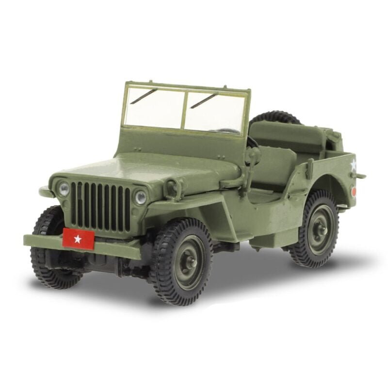 Miniatura coche todoterreno ejército verde militar Jeep Willys MB Brigadier General 1942 de la serie MASH a escala 1/43 Greenlight