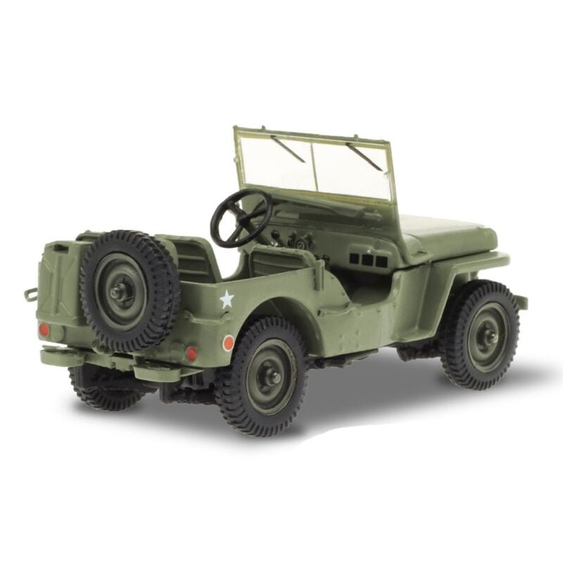 Miniatura coche todoterreno ejército verde militar Jeep Willys MB Brigadier General 1942 de la serie MASH a escala 1/43 Greenlight