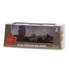 Miniatura coche todoterreno ejército verde militar Jeep Willys MB 1942 de la serie MASH a escala 1/43 Greenlight con urna transparente