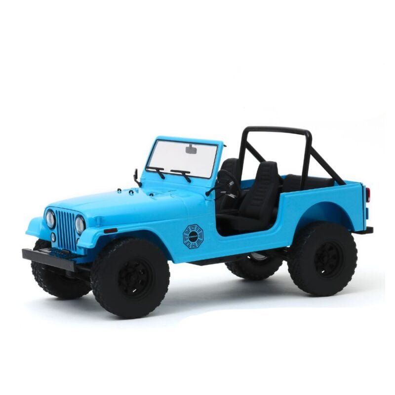 Miniatura coche todoterreno Jeep CJ-7 1977 azul de la serie Lost a escala 1/18 Greenlight