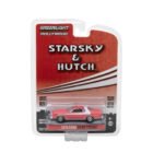 Miniatura coche Ford Gran Torino 1976 rojo con raya blanca sucio de la serie Starsky & Hutch a escala 1/64 Greenlight