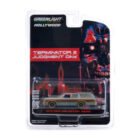 Miniatura coche ranchera azul y marrón madera Ford LTD Country Squire 1971 de la película Terminator 2 a escala 1/64 Greenlight con blister sellado