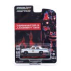 Miniatura coche policía blanco Ford LTD Crown Victoria 1983 de la película Terminator 2 a escala 1/64 Greenlight con blister sellado