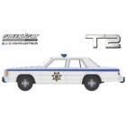 Ilustración coche policía blanco Ford LTD Crown Victoria 1983 de la película Terminator 2 Greenlight