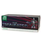 Miniatura coche blanco y negro Policía Metropolitana Dodge Monaco 1977 con figura endoesqueleto T800 de la película Terminator a escala 1/18 Greenlight con caja de cartón