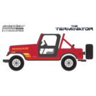 Ilustración coche todoterreno rojo Jeep CJ-7 Renegade 1983 de la película Terminator Greenlight