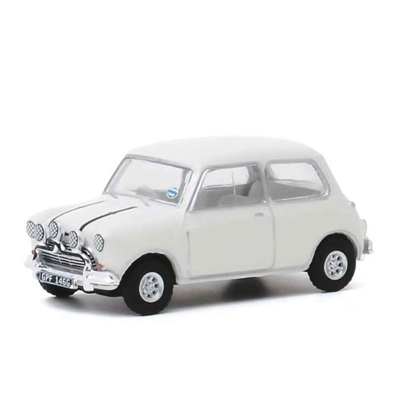 Miniatura coche blanco Mini Cooper Austin S 1275 MKI de la película The Italian Job (1969) a escala 1/64 Greenlight