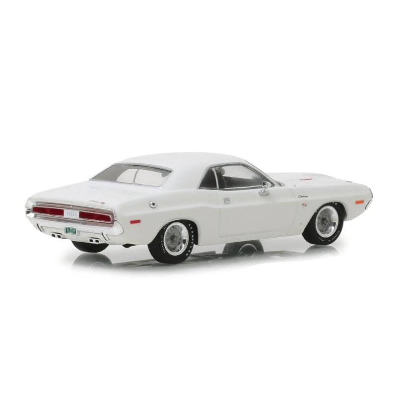 Miniatura coche blanco Dodge Challenger R/T 1971 de la película Vanishing Point a escala 1/43 Greenlight