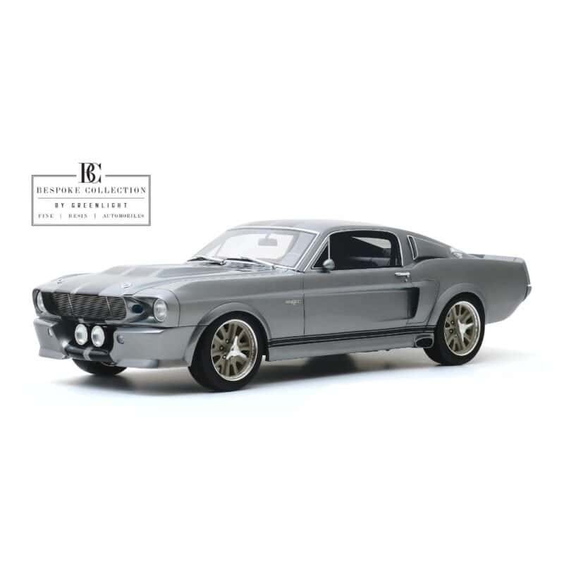 Miniatura coche Ford Mustang Eleanor 1967 gris película 60 segundos a escala 1/12 Greenlight