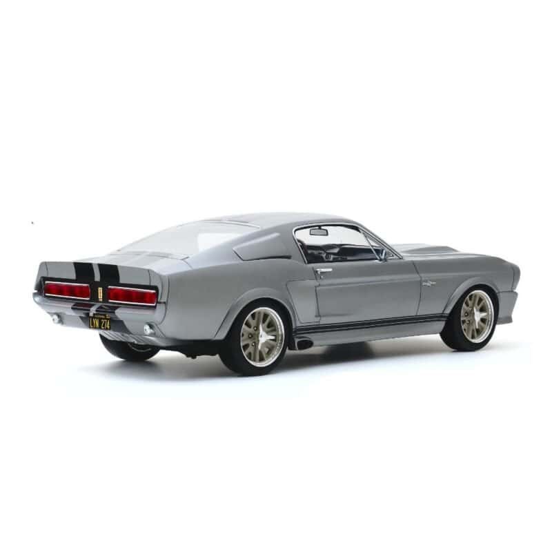 Miniatura coche Ford Mustang Eleanor 1967 gris película 60 segundos a escala 1/12 Greenlight