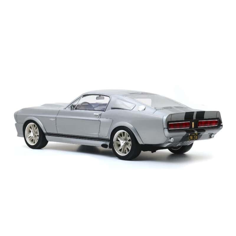 Miniatura coche Ford Mustang Eleanor 1967 gris película 60 segundos a escala 1/12 Greenlight