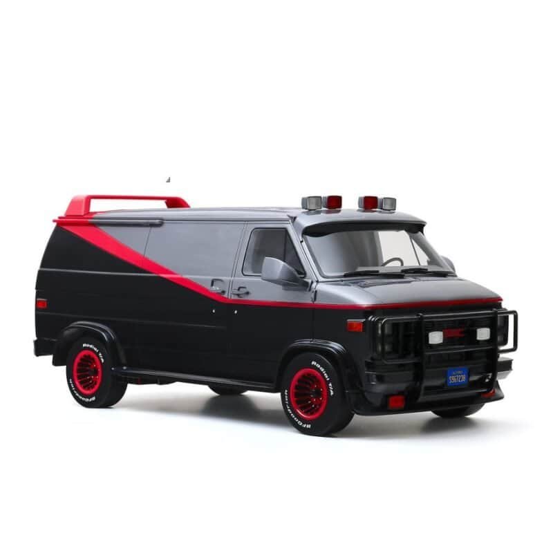 Miniatura furgoneta GMC Vandura 1983 negra de la serie El Equipo A a escala 1/12 Greenlight