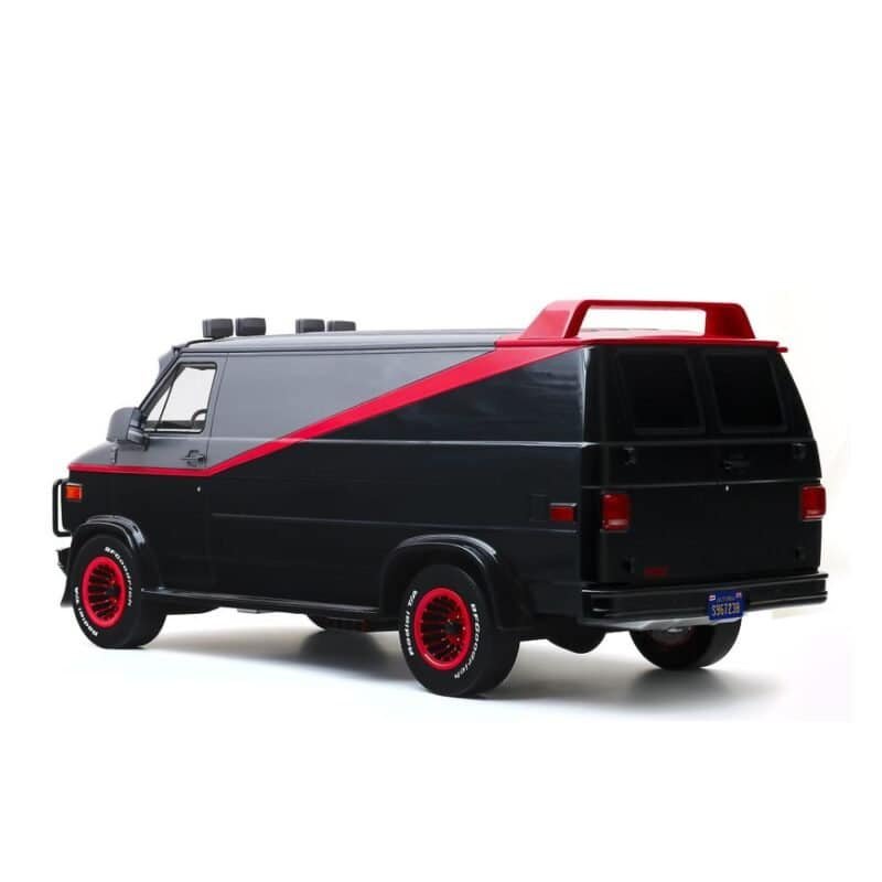 Miniatura furgoneta GMC Vandura 1983 negra de la serie El Equipo A a escala 1/12 Greenlight