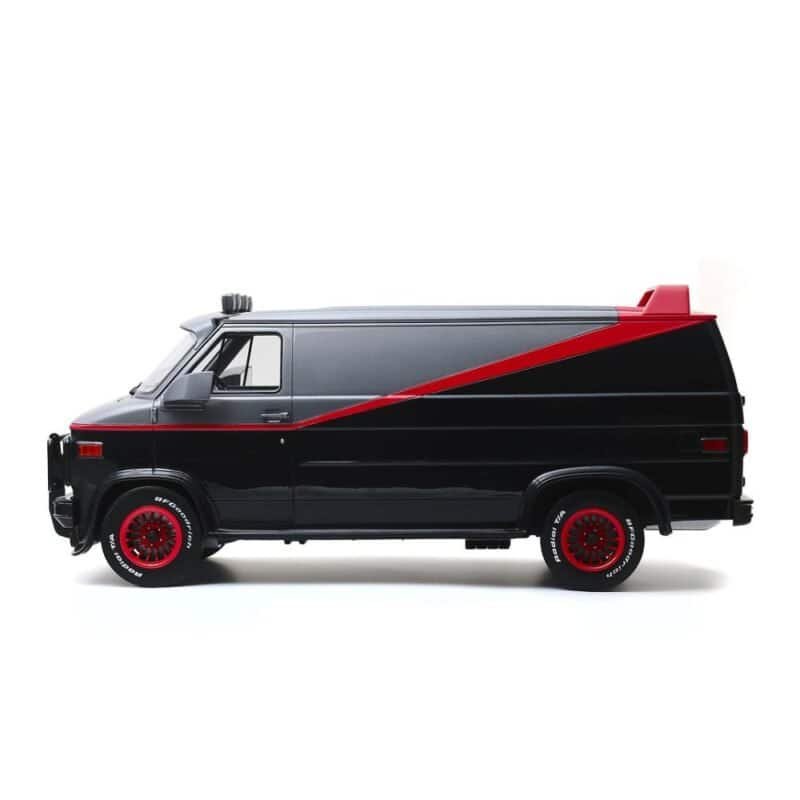 Miniatura furgoneta GMC Vandura 1983 negra de la serie El Equipo A a escala 1/12 Greenlight