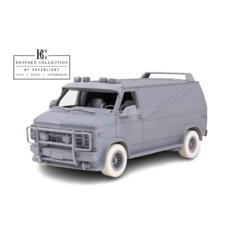 Miniatura furgoneta GMC Vandura 1983 negra de la serie El Equipo A a escala 1/12 Greenlight