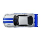 Miniatura coche gris y azul Nissan Skyline BNR34 GT-R de la película Fast & Furious 2 a escala 1/64 Tomica